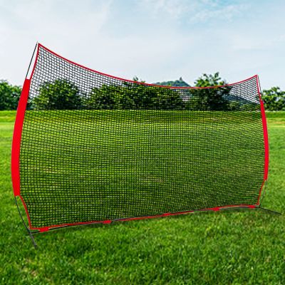 Warmyou 20x10ft Multisport Protective Screen, Red Nylon Backstop Net with Carry Bag, Suitable for Baseball, Softball, Soccer, Basketball, Lacrosse