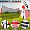 Warmyou 20x10ft Multisport Protective Screen, Red Nylon Backstop Net with Carry Bag, Suitable for Baseball, Softball, Soccer, Basketball, Lacrosse view 2