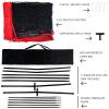 Warmyou 20x10ft Multisport Protective Screen, Red Nylon Backstop Net with Carry Bag, Suitable for Baseball, Softball, Soccer, Basketball, Lacrosse view 4