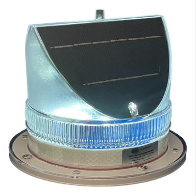 Britta Products Solar LED Dock Barge Boat Safety Warning Light - Cool White LED - Constant On and Adjustable Flash Rate