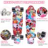 Kqpoinw Skateboards, 22" Complete Skateboard, Butterfly Mini Cruiser Skateboard for Kids Boys Girls Teens Beginners with Colorful LED Light up Wheels Skate Tool view 3