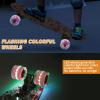 Kqpoinw Kids Skateboard, 22" Complete Skateboards for Kid,Teens,Girls,Beginners,Skate Board,Skateboards with Flower Pattern, Colorful LED Light up Wheels,Skate Tool, Ideal Gift for Girls,Kids view 2