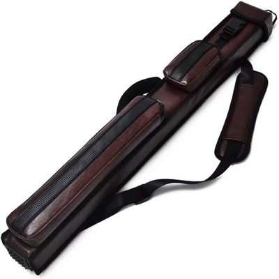 Champion 2X2,2X3,3X4 Nylon Billiard Pool Cue Stick Hard Case (Brown, 2X2 pool case)