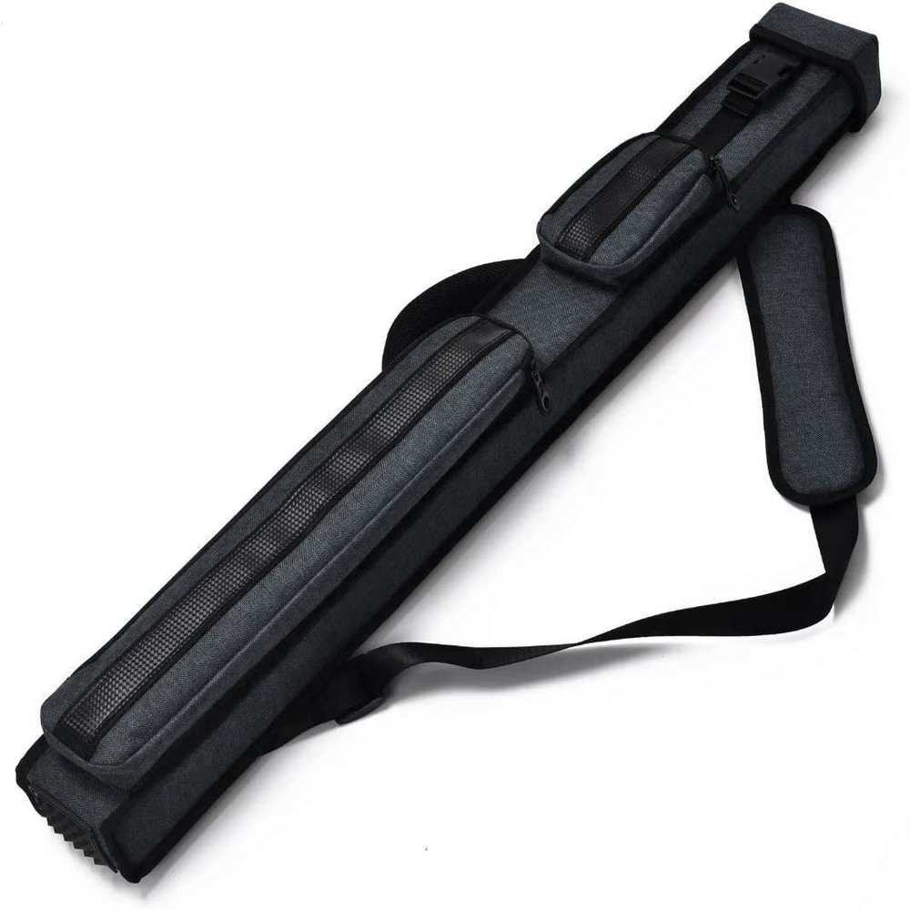 Champion 2X2,2X3,3X4 Nylon Billiard Pool Cue Stick Hard Case (Black, 2X2 pool case)