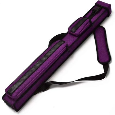 Champion 2X2,2X3,3X4 Nylon Billiard Pool Cue Stick Hard Case (Purple, 3X4 Pool case)