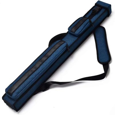 Champion 2X2,2X3,3X4 Nylon Billiard Pool Cue Stick Hard Case (Blue, 2X2 pool case)