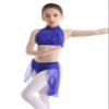 Duoremi Kids Girls Two-Pieces Dance Outfits Ballet Dance Dress Floral Lace Tops and Skirt Modern Dance Dress Blue 2-3 Years view 2