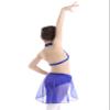 Duoremi Kids Girls Two-Pieces Dance Outfits Ballet Dance Dress Floral Lace Tops and Skirt Modern Dance Dress Blue 2-3 Years view 3