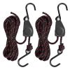 2PCS Kayak Tie Downs Straps, 1/4" x 12ft Adjustable Tie Down Straps Canoe Bow and Stern Tie Down Strap,Heavy Duty Tie Downs Hanger Kayak Accessories view 1