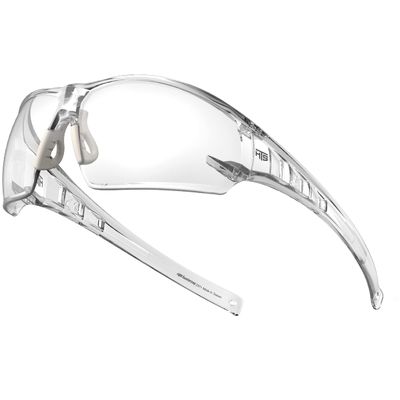 HUNTERSKY HTS S2491 Lightweight Protective Anti Fog Wrap-Around Clear Shooting Safety Glasses with rubber nose pad ANSI Z87.1 Scratch Resistant lab chemistry goggles
