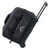 GoHimal Double Roller 2 Ball Bowling Bag with Separate Shoe Compartment for Bowling Shoes (Up To US Mens Size 15) and Oversized Accessory Pocket, Retractable Handle - Extends to 40" (Black) view 1