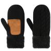 Hicdaw 6 Pairs Womens Gloves with Touchscreen Fingers Warm Fleece Lined Knit Winter Gloves for Women Men Texting Gloves (Black) view 1