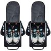 Funtery 2 Pcs Golf Shoe Bag for Travel Zippered Sports Shoe Carrier Tote Bags Golf Accessories with Ventilation Outside Pocket for Balls Tees Socks Accessories Men Women(Black, Gray) view 1
