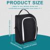 Funtery 2 Pcs Golf Shoe Bag for Travel Zippered Sports Shoe Carrier Tote Bags Golf Accessories with Ventilation Outside Pocket for Balls Tees Socks Accessories Men Women(Black, Gray) view 2
