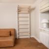 BenchK 211W Wallbars, Stall Bars, Swedish Ladder, Gymnastic Ladder with Steel Frame, 8 Solid Beech Oval Rungs and Adjustable Beech Wooden Pull Up Bar for Suspension Training, Strength Training view 4