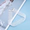 Allereyae Vintage Hollow Lace Necklace White Lace Choker Necklace Short Lace Clavicle Necklace Retro 90s Necklaces Chain Jewelry for Women view 3