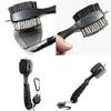 Magik 2-4 Pcs Golf Club Brush Groove Cleaner Tool 2 Sided with Retractable Zip line (Black, 4 Pack) view 2