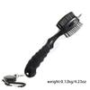 Magik 2-4 Pcs Golf Club Brush Groove Cleaner Tool 2 Sided with Retractable Zip line (Black, 4 Pack) view 3