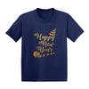 Happy New Year - Gold Foil NYE Eve Infant/Toddler Cotton Jersey T-Shirt (Navy, 18 Months) view 1