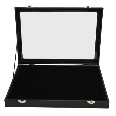 Pin Display Case, 13.8 x 9.4 x 2inch Large Capacity Transparent Pin Collection Display Frame, Shadow Box Frame for Military Medals, Beach, Jewelry Pins, Pin Gift