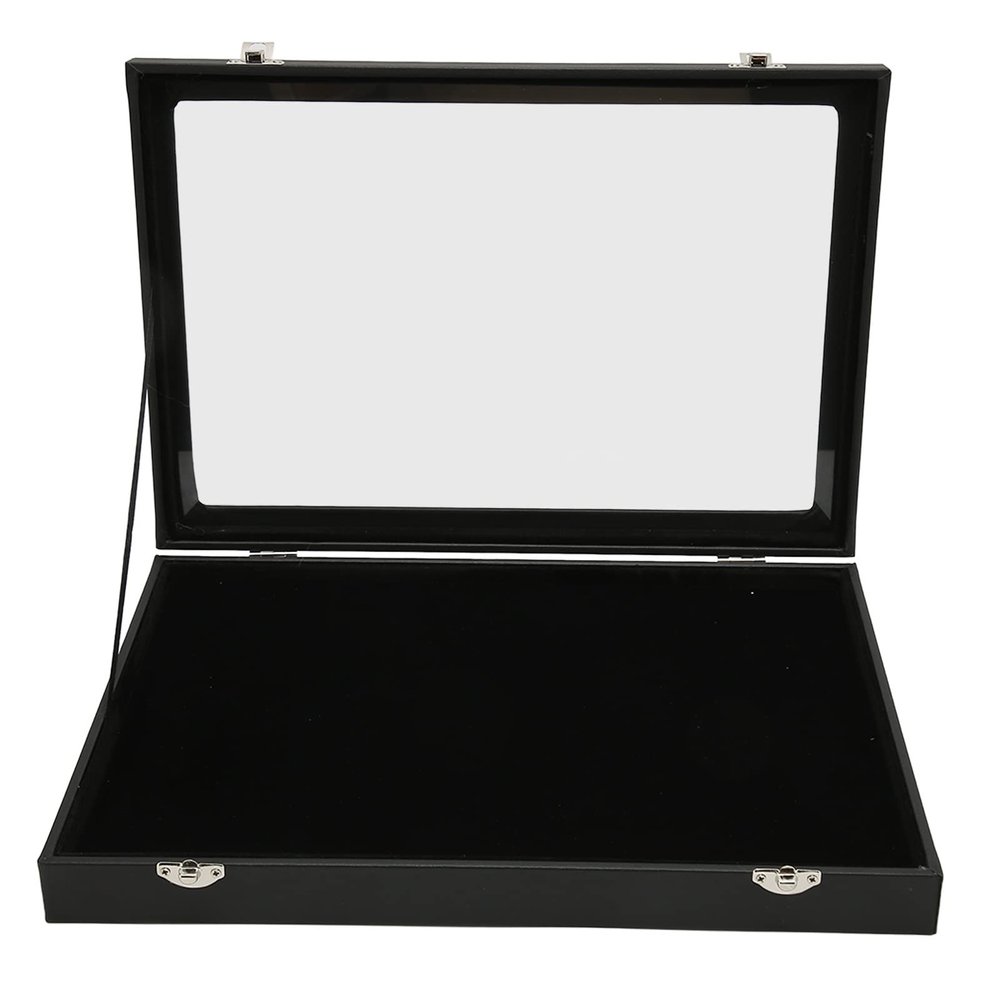 Pin Display Case, 13.8 x 9.4 x 2inch Large Capacity Transparent Pin Collection Display Frame, Shadow Box Frame for Military Medals, Beach, Jewelry Pins, Pin Gift