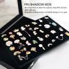 Pin Display Case, 13.8 x 9.4 x 2inch Large Capacity Transparent Pin Collection Display Frame, Shadow Box Frame for Military Medals, Beach, Jewelry Pins, Pin Gift view 4