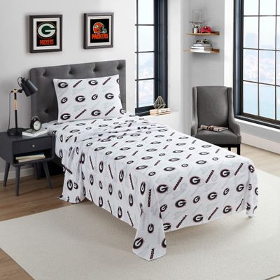 Officially Licensed Georgia Bulldogs NCAA Queen Size Sheet Set  Team Logo Bedding for College Dorms, Basketball & Football Fans, Fan Caves & Game Day Decor