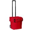 Laka Cooler with Wheels  30QT Rotomolded Insulated Rolling Hard Cooler, Telescoping Handle, Holds 24 Cans + Ice, Up to 7 Days Cold, Drain Plug, Cup Holders + Bottle Opener, Beach/Camping/Boat | Red view 1