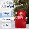 Laka Cooler with Wheels  30QT Rotomolded Insulated Rolling Hard Cooler, Telescoping Handle, Holds 24 Cans + Ice, Up to 7 Days Cold, Drain Plug, Cup Holders + Bottle Opener, Beach/Camping/Boat | Red view 4
