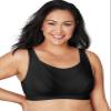 Playtex Womens Secrets Bounce Control Wirefree Bra, Anchorstrap Moisture Wicking Wireless Bra, Black, 44DDD US view 1