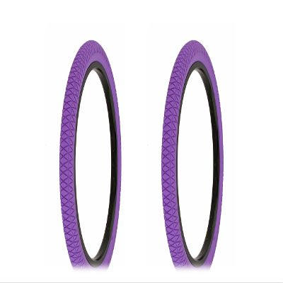 Lowrider Two Bike Tire 20 x 1.95 Purple/Purple Side Wall HF-884.Bicycle tire
