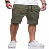 JMIERR Mens Casual Shorts - Cotton Drawstring Summer Beach Stretch Waist Twill Chino Dress Golf Travel Essentials Shorts with Pockets for Men, L, S1 Grey Green view 1