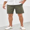 JMIERR Mens Casual Shorts - Cotton Drawstring Summer Beach Stretch Waist Twill Chino Dress Golf Travel Essentials Shorts with Pockets for Men, L, S1 Grey Green view 3