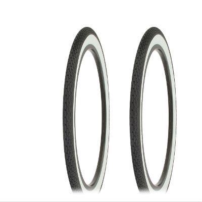Lowrider Two Bike Tire 20 x 2.125 Black/White Side Wall HF-120A.Bicycle tire