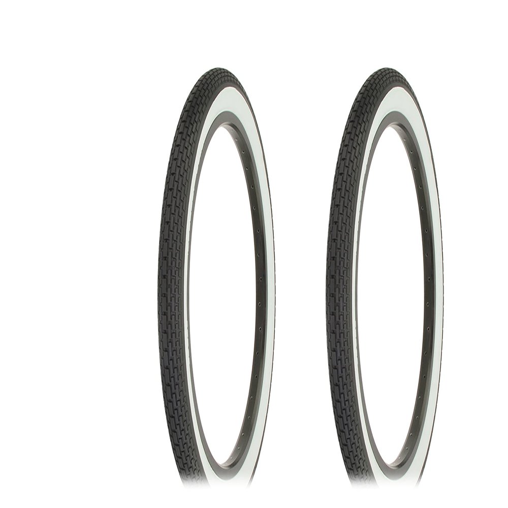 Lowrider Two Bike Tire 20 x 2.125 Black/White Side Wall HF-120A.Bicycle tire