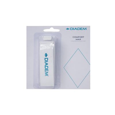 Diadem Comfort Max Replacement Grip (White) | Tennis Racket Grip Tape | Strong Adhesive, Long Lasting Comfort, Non Woven Polyurethane | 2 mm Thickness