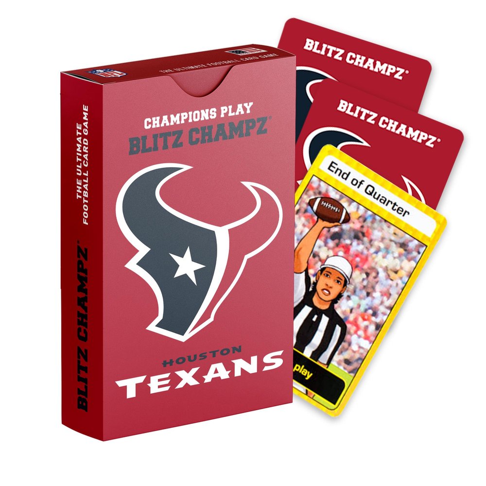 Blitz Champz Houston Texans  Official NFL Playing Cards & Houston Texans Gifts for Men & Women, Fun Travel Card Games for Adults & Kids Ages 7+, Ideal Camping Games for Friends & Family Game Night