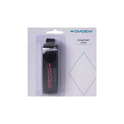 Diadem Comfort Max Replacement Grip (Black/Pink) | Tennis Racket Grip Tape | Strong Adhesive, Long Lasting Comfort, Non Woven Polyurethane | 2 mm Thickness