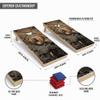 Bow Hunter with Bear Cornhole Wood Board Skin Wraps  Fits 2 Regulation Boards, Free Laminate, Vintage Outdoor Design, Durable Laminated Material Portable, Tailgating, Backyard, Party, BBQ (Wrap Only) view 3