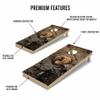 Bow Hunter with Bear Cornhole Wood Board Skin Wraps  Fits 2 Regulation Boards, Free Laminate, Vintage Outdoor Design, Durable Laminated Material Portable, Tailgating, Backyard, Party, BBQ (Wrap Only) view 4