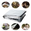 GALAXYLENSE 10 Packs Thermal Mylar Blanket Emergency for Survival First Aid Kits Army Outdoors Hiking Camping Bug Out Trauma Desert All Weather Condition Protection Silver Color view 2