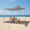 CROWN SHADES 7x7 Beach Tent Sun Shelter, Easy Pop Up Beach Canopy Shade, Portable Outdoor Carpas UPF50+, Includes 4 Poles Adjustable Aluminium, Extra-Large Big Sand Shovel, Grey view 1
