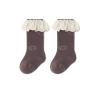 Knee High Socks Newborn Infants Girls Tube Ruffled niform Long Stockings Infant Non-Slip (a-Brown, 6-12 Months) view 1