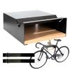 MOSHAY Bicycle Wall Mount S-Rack Bicycle Holder Aluminium Wood - Bicycle Mount for Road Bike Gravel Bike Touring Bike - Bicycle Stand Wall Indoor Storage for Garage Living Room view 1
