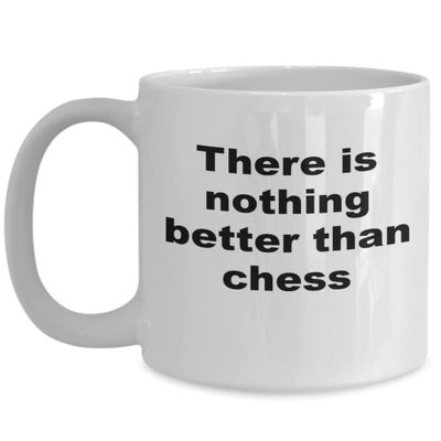Chess Mug Coffee Cup, Gifts For Chess Lovers, Enthusiasts Players, Chess Gifts, White Ceramic Chess Coffee Mug