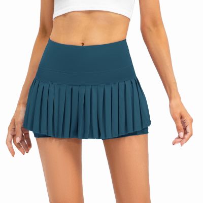 XNMAYA Women Pleated Tennis Skirt High Waisted Golf Athletic Skort Mini Skirts with Shorts Pockets Workout Running Apparel Dark Green X-Small