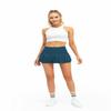 XNMAYA Women Pleated Tennis Skirt High Waisted Golf Athletic Skort Mini Skirts with Shorts Pockets Workout Running Apparel Dark Green X-Small view 2