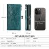 CONTACTS Full Grain Leather Kiss Lock Wallet for Women Vintage Kiss Clasp Wallet Coin Purse RFID Bifold Phone Wallet Card Holder (Peacock Blue) view 3