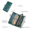 CONTACTS Full Grain Leather Kiss Lock Wallet for Women Vintage Kiss Clasp Wallet Coin Purse RFID Bifold Phone Wallet Card Holder (Peacock Blue) view 4