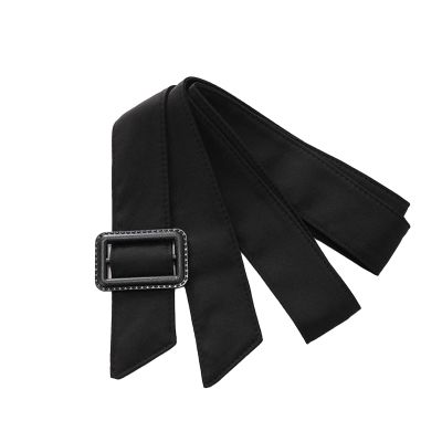 Altsuceser Women Adjustable Buckle Wide Waist Belt Band for for Trench Coat Overcoat Jacket Black 170cm